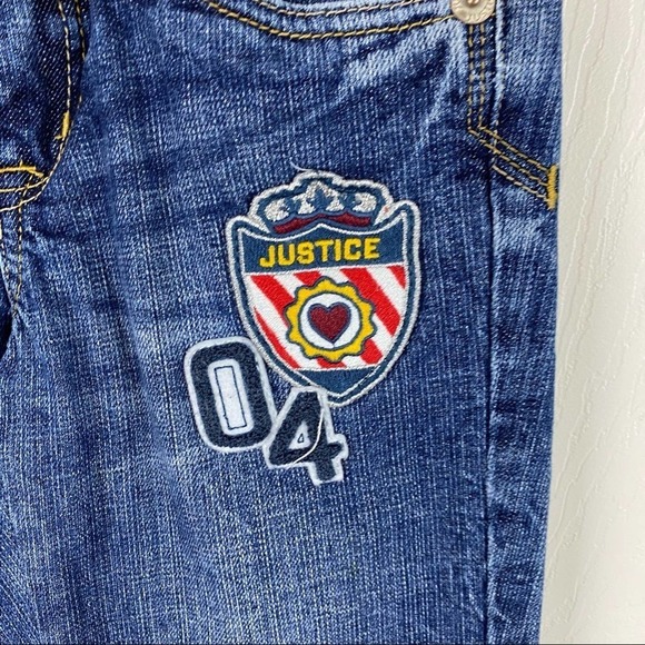 3/$20 Justice Girls Patch Jeans Size 10S - Picture 9 of 11
